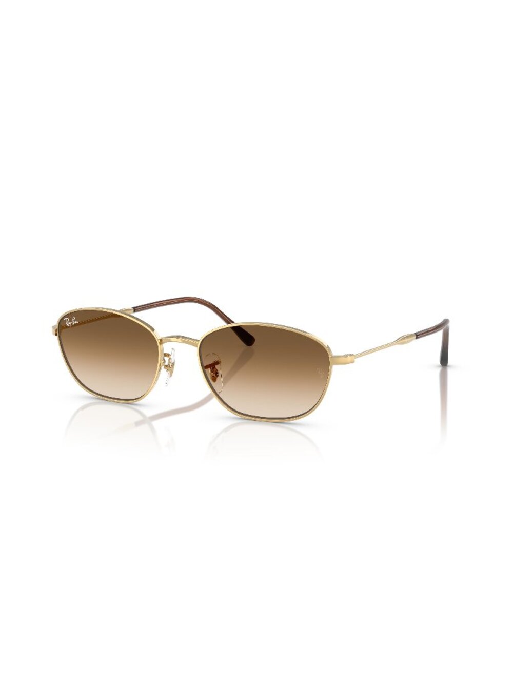 New Ray-Ban Women's Sunglasses Gold Brown Lens Metal Frame Ray Ban RB3749 001 51